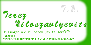 terez miloszavlyevits business card